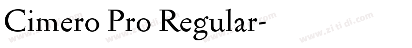 Cimero Pro Regular字体转换